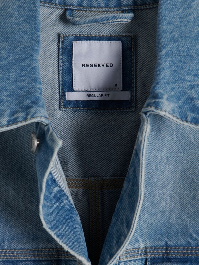 Blue Reserved Denim Men's Jackets | KFRE-70453