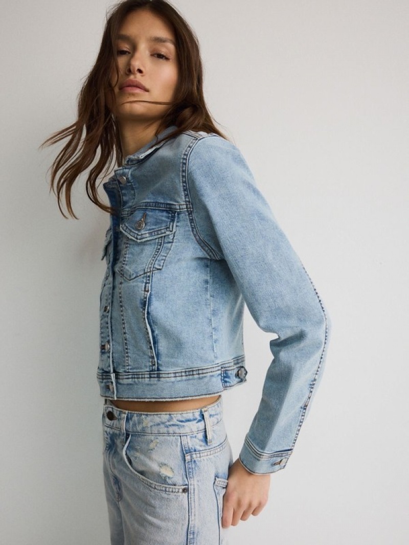 Blue Reserved Denim Women's Jackets | GTEX-52108