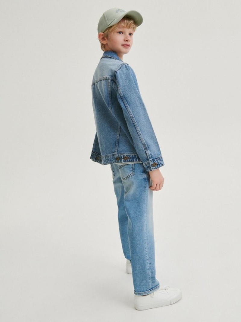 Blue Reserved Elastic Regular Boys' Jeans | TQYS-07813