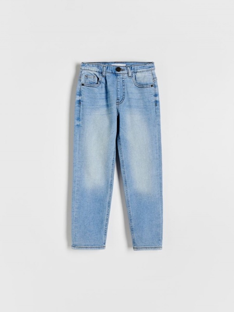 Blue Reserved Elastic Regular Boys' Jeans | FWSC-29708