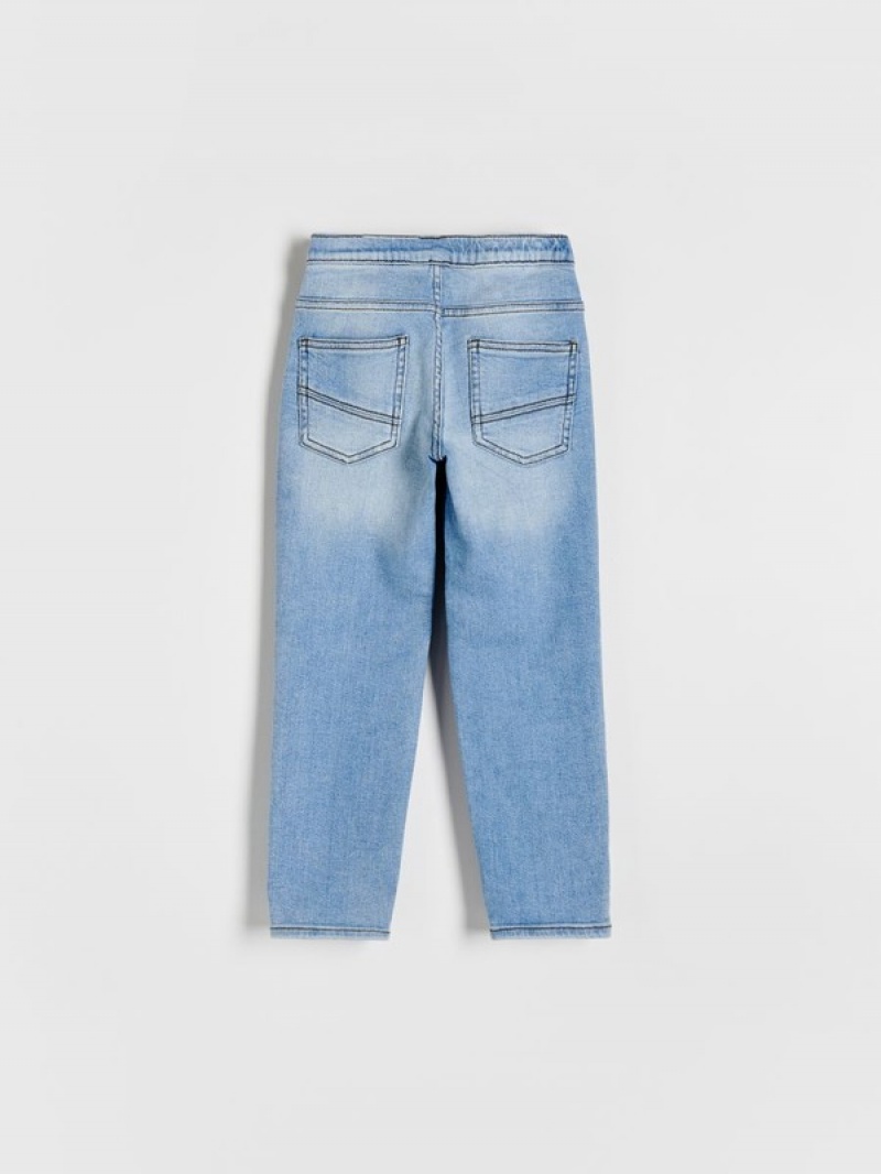 Blue Reserved Elastic Regular Boys' Jeans | FWSC-29708