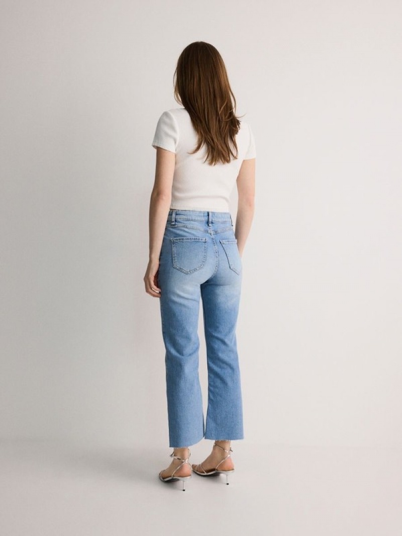 Blue Reserved Kick Flare Women's Jeans | CGUV-50793