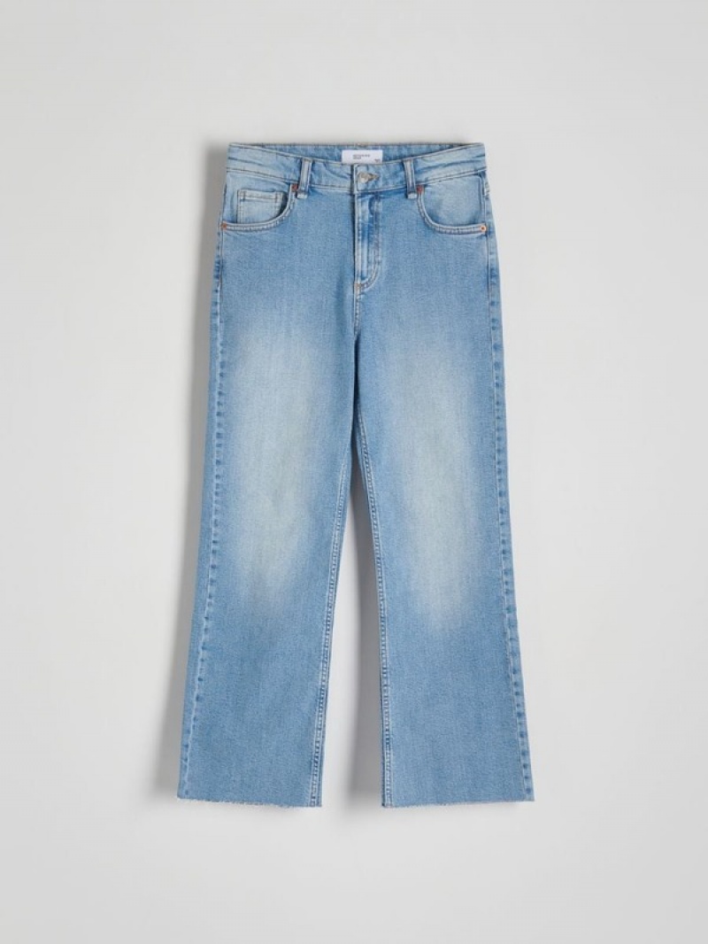 Blue Reserved Kick Flare Women's Jeans | CGUV-50793