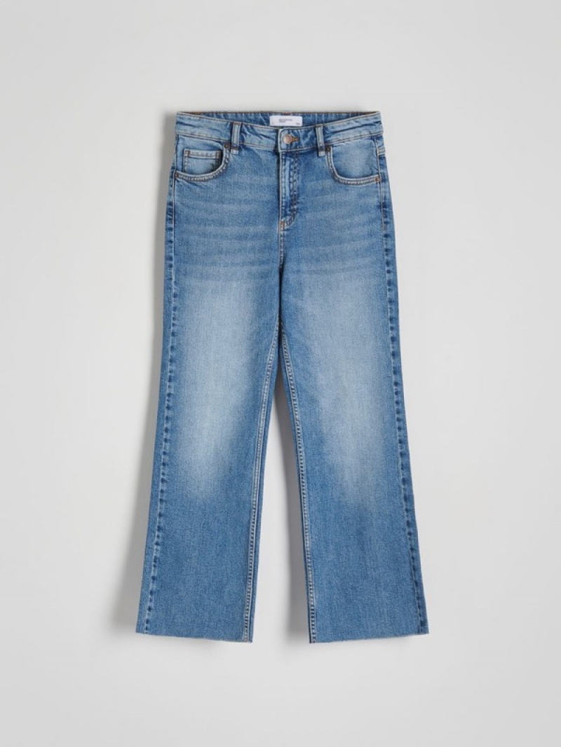 Blue Reserved Kick Flare Women's Jeans | GMAJ-25903