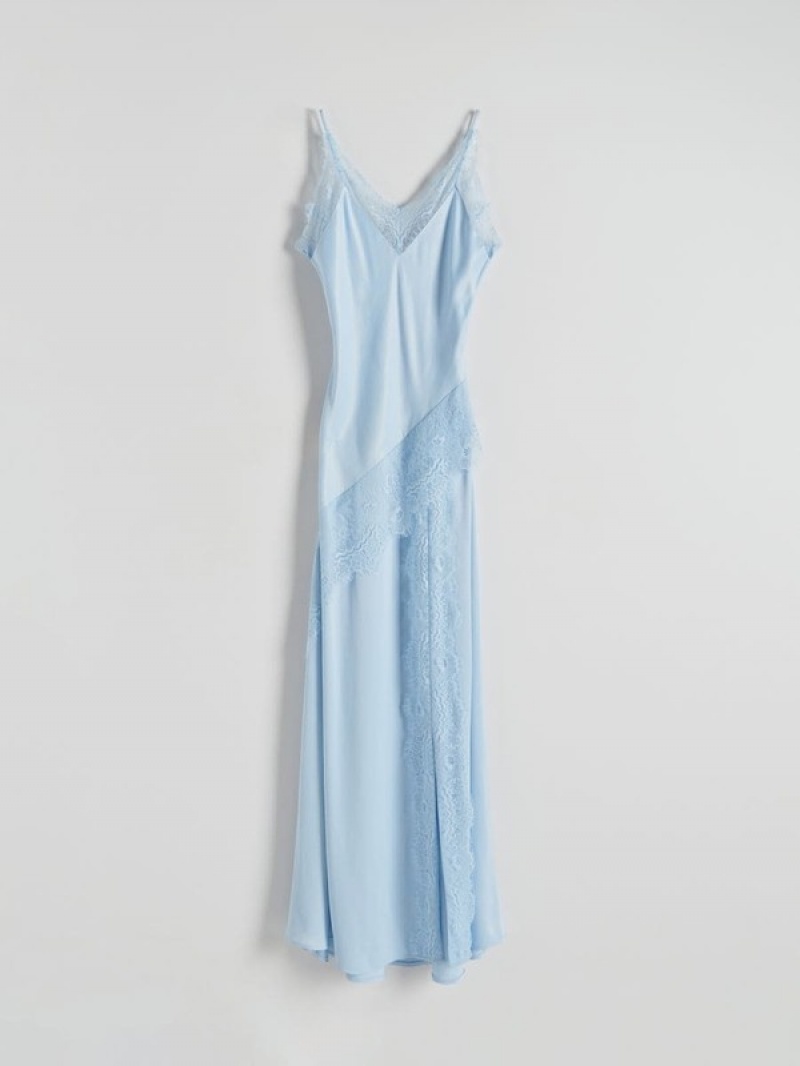 Blue Reserved Lingerie Maxi Women's Dress | GRMJ-74569