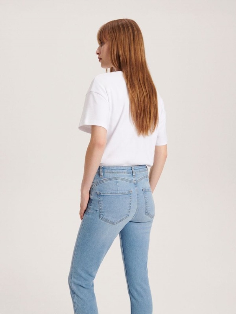 Blue Reserved Push Up Women's Jeans | GSLE-72984