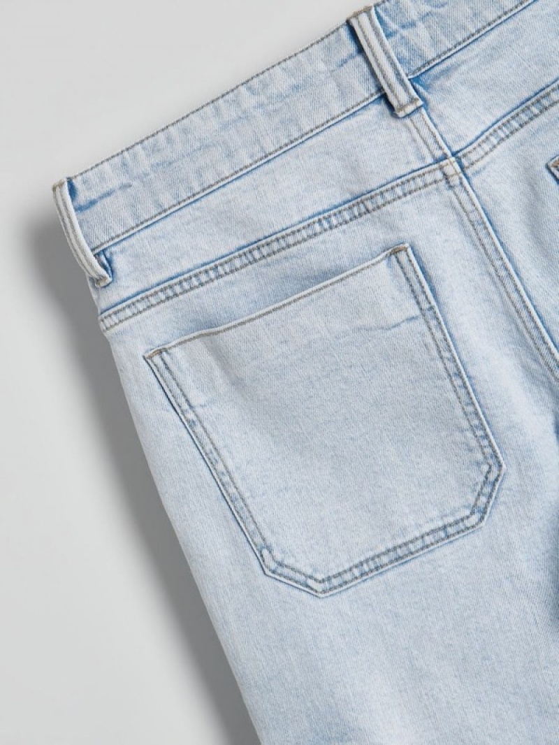 Blue Reserved Regular Cargo Men's Jeans | UAEX-89473