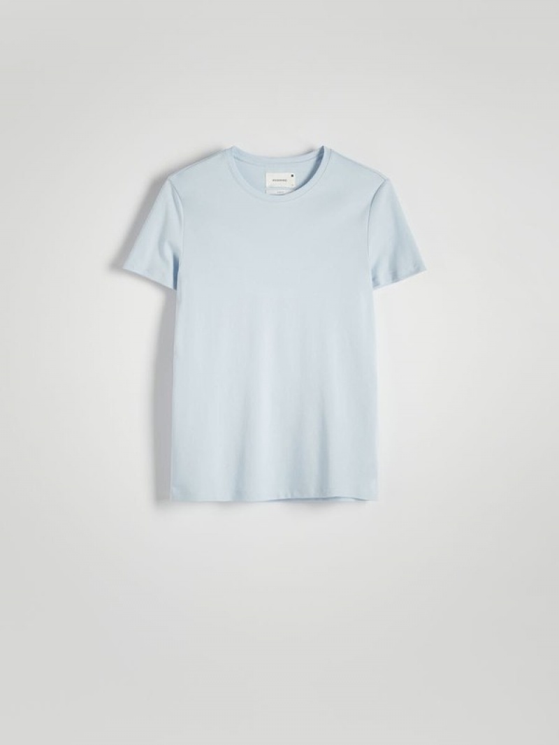 Blue Reserved Slim Fit Men's T-shirts | LMSF-45286