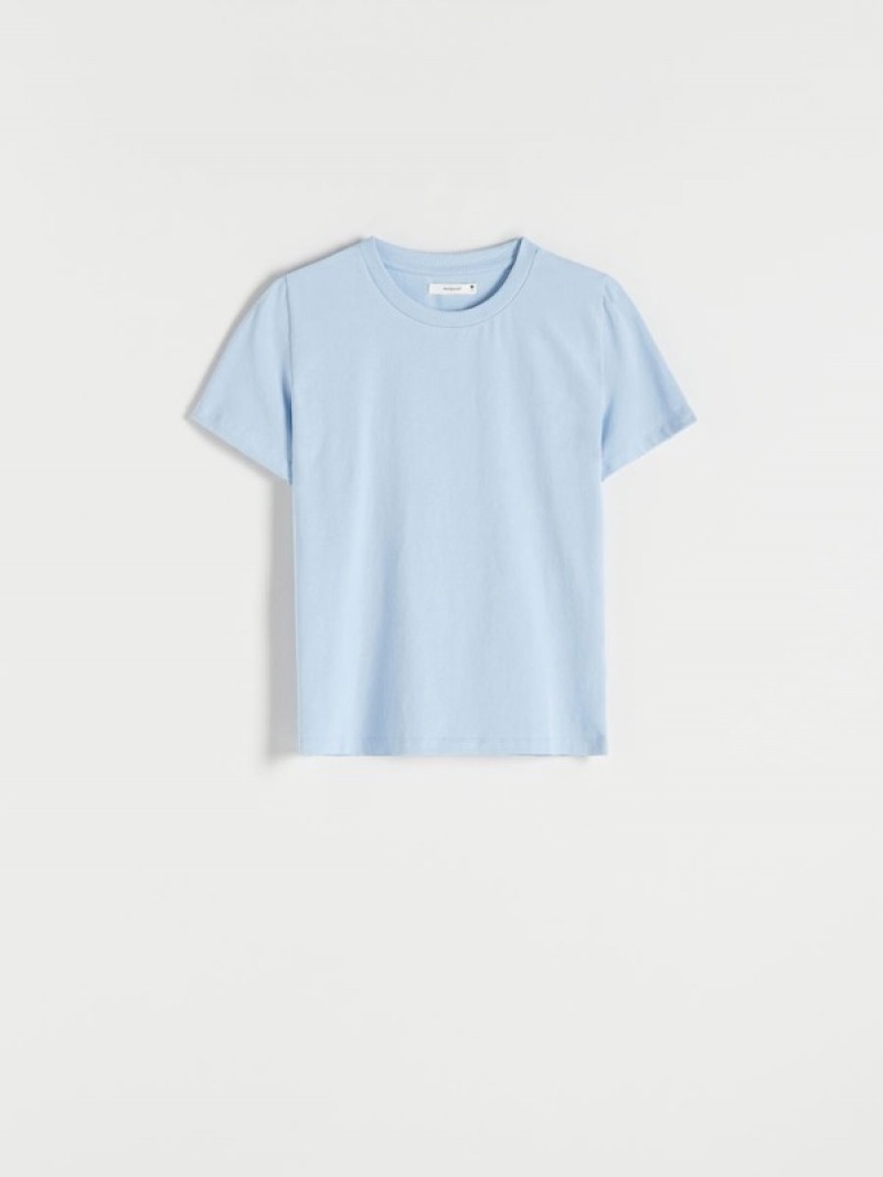 Blue Reserved Slim Fit Women's T-shirts | KFAE-42159