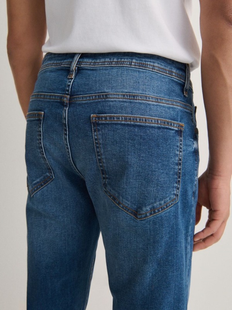 Blue Reserved Slimwash Effect Men's Jeans | SRYL-18246