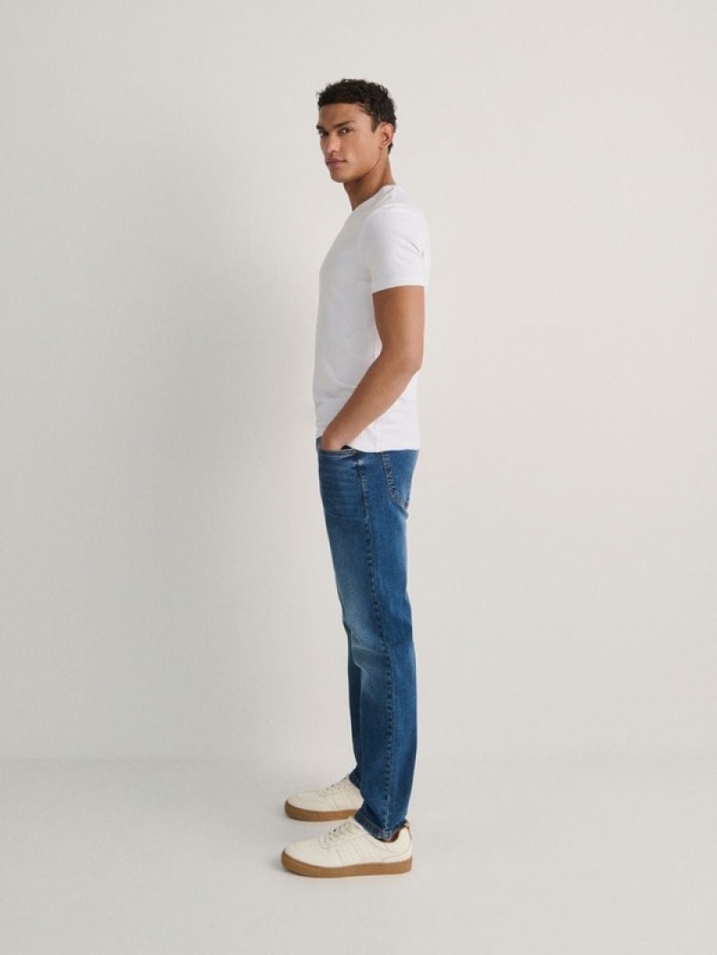 Blue Reserved Slimwash Effect Men's Jeans | SRYL-18246