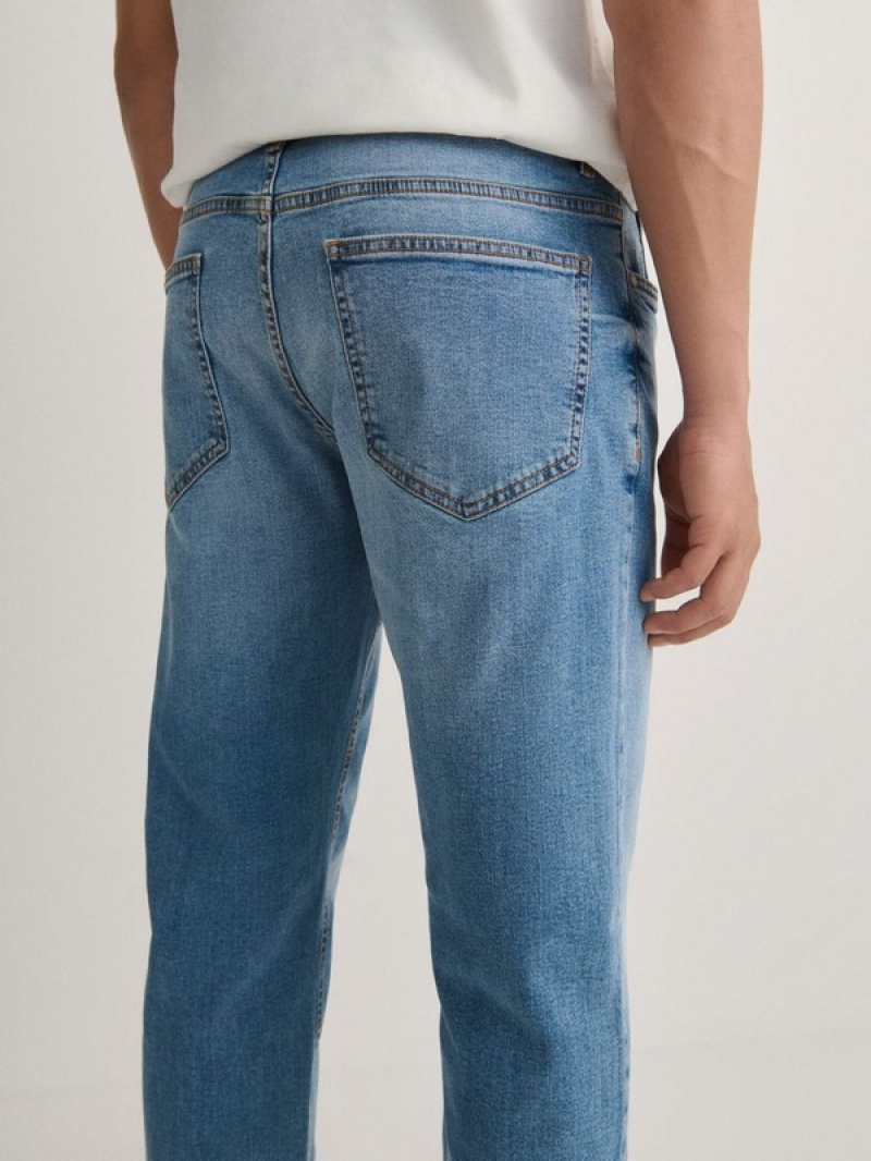 Blue Reserved Slimwash Effect Men's Jeans | YIJN-18524