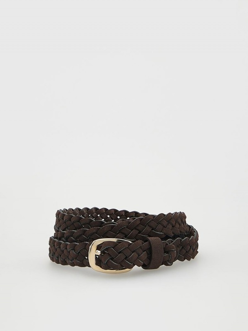 Brown Reserved Braided Women's Belts | USMP-80623