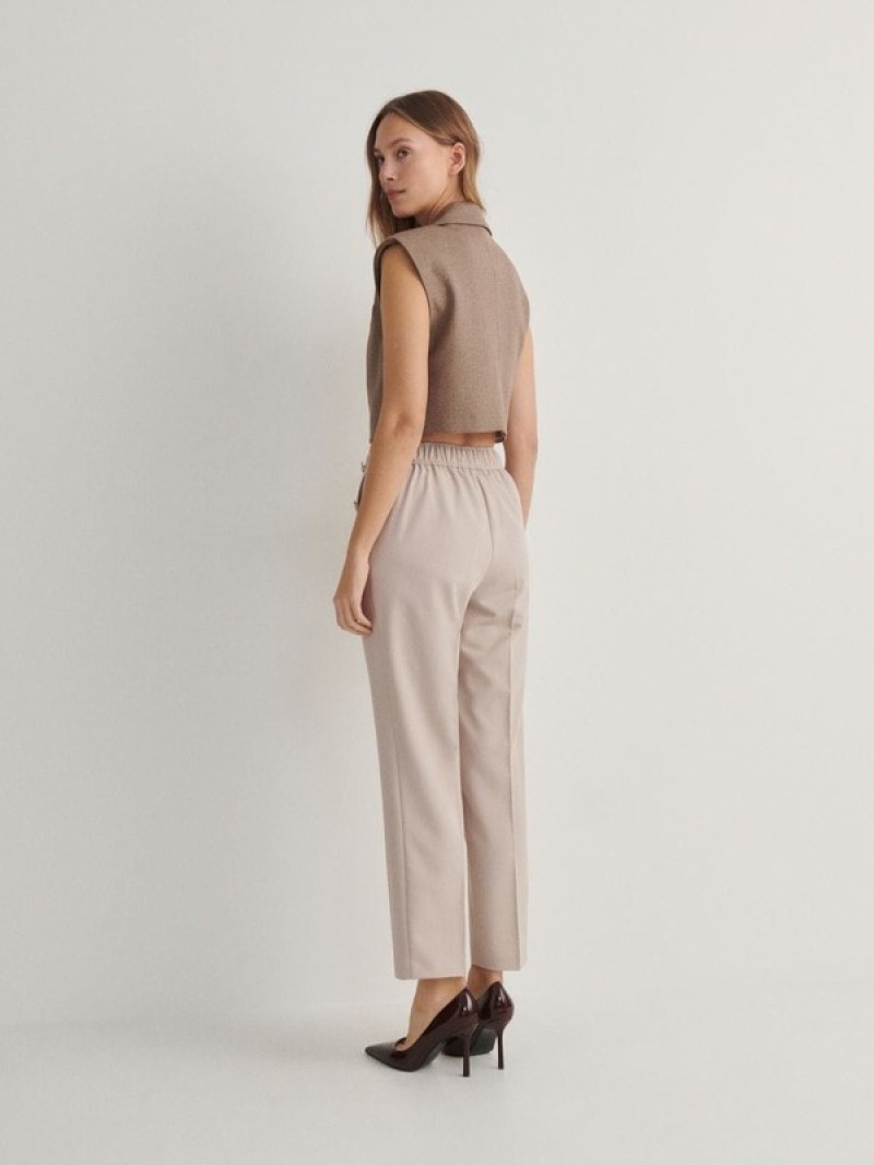 Brown Reserved Cigarettebuttons Women's Trousers | TDZN-34789