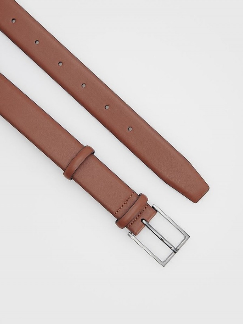 Brown Reserved Combined Materials Men's Belts | SNIB-96457