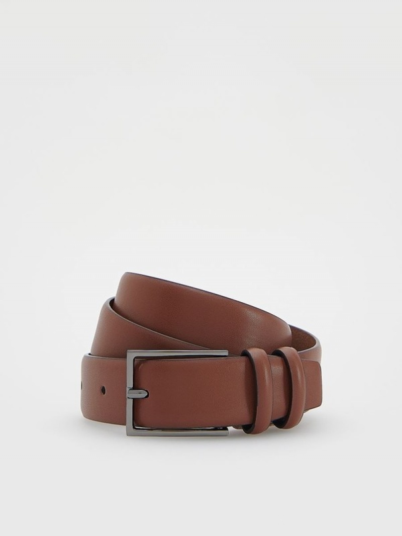 Brown Reserved Combined Materials Men\'s Belts | SNIB-96457