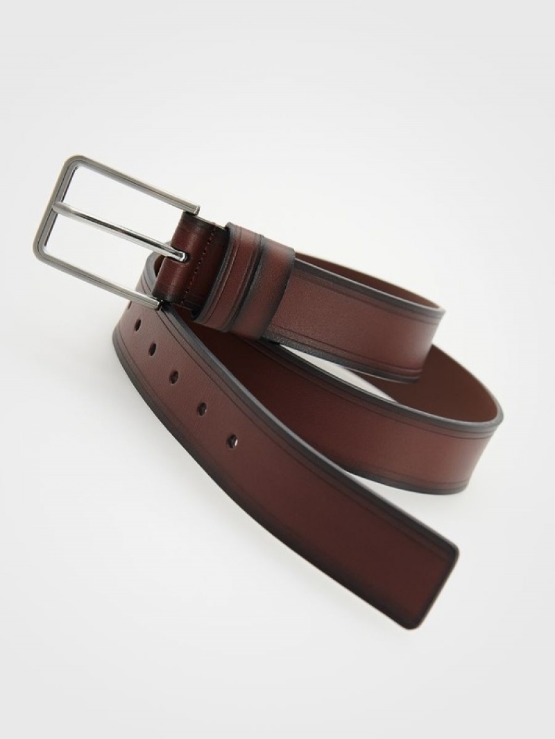 Brown Reserved Combined Materials Men's Belts | BRVJ-85926