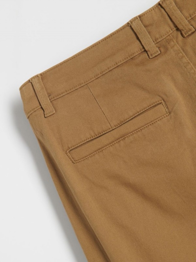 Brown Reserved Cotton Rich Carrot Men's Trousers | ZWRT-43201