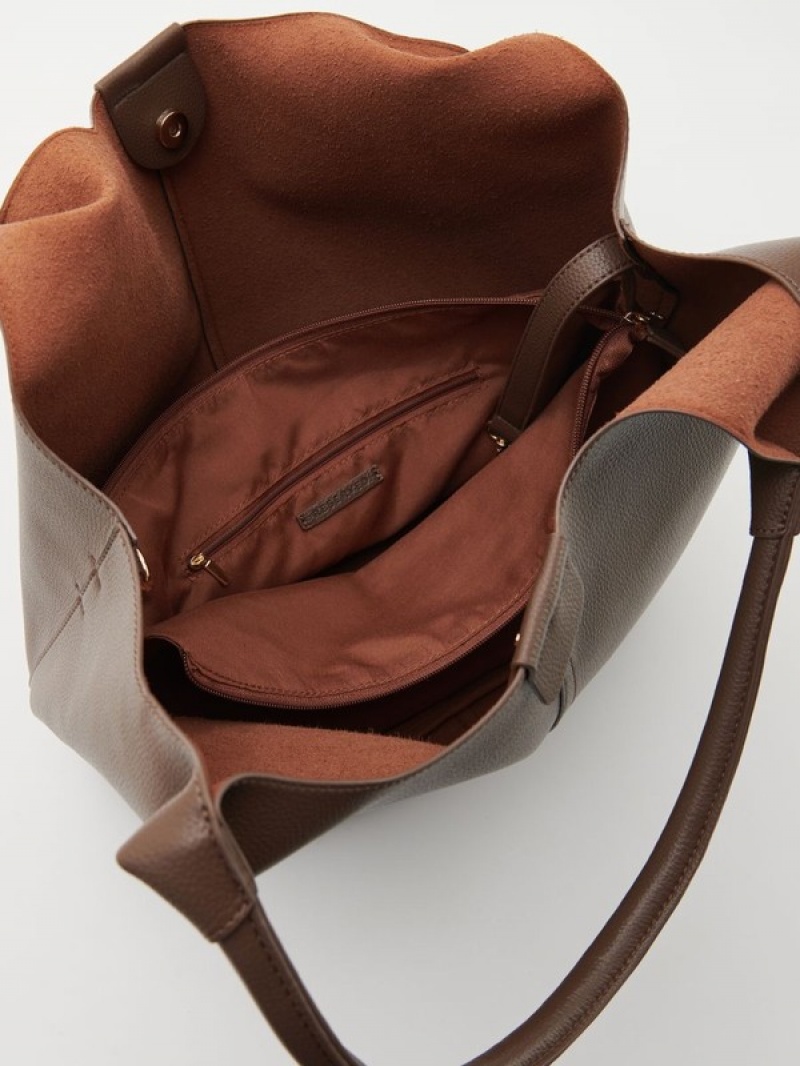 Brown Reserved Hobo Women's Bags | TMPF-06541