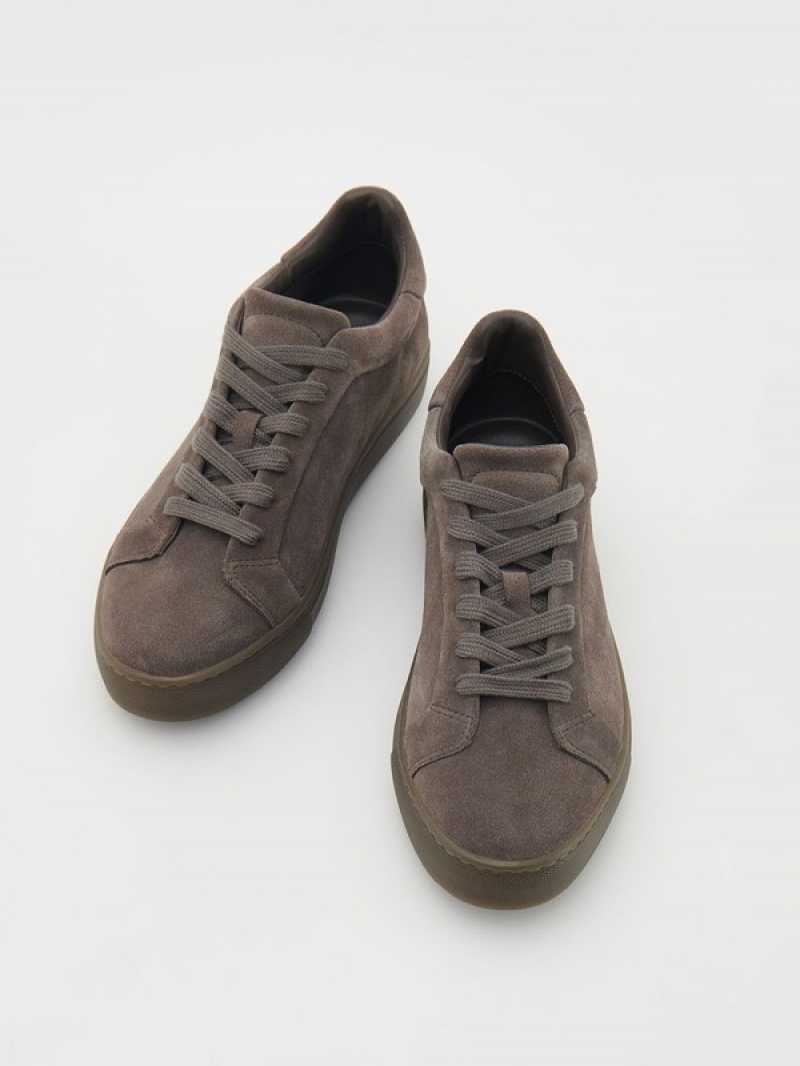 Brown Reserved Leather Rich Men's Shoes | RPYO-04815