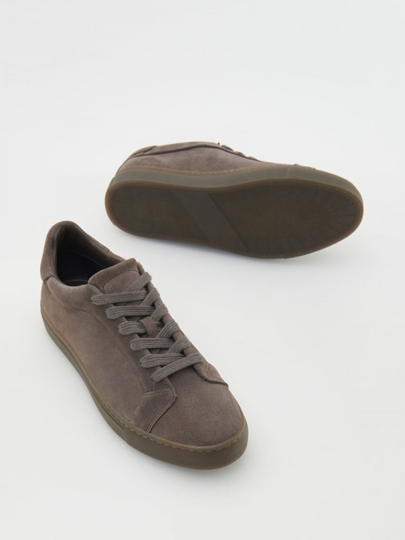 Brown Reserved Leather Rich Men's Shoes | RPYO-04815