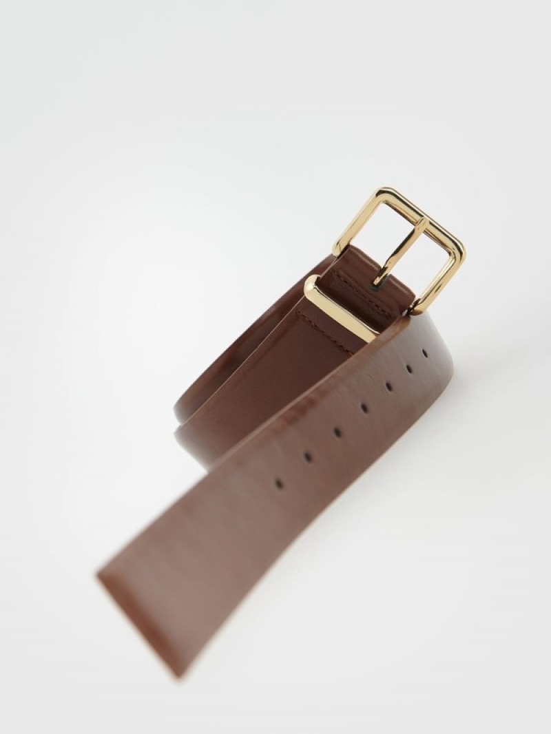 Brown Reserved Leather Women's Belts | UFAZ-76509