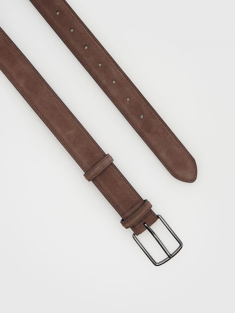 Brown Reserved Leatherbuckle Men's Belts | FYRQ-31025