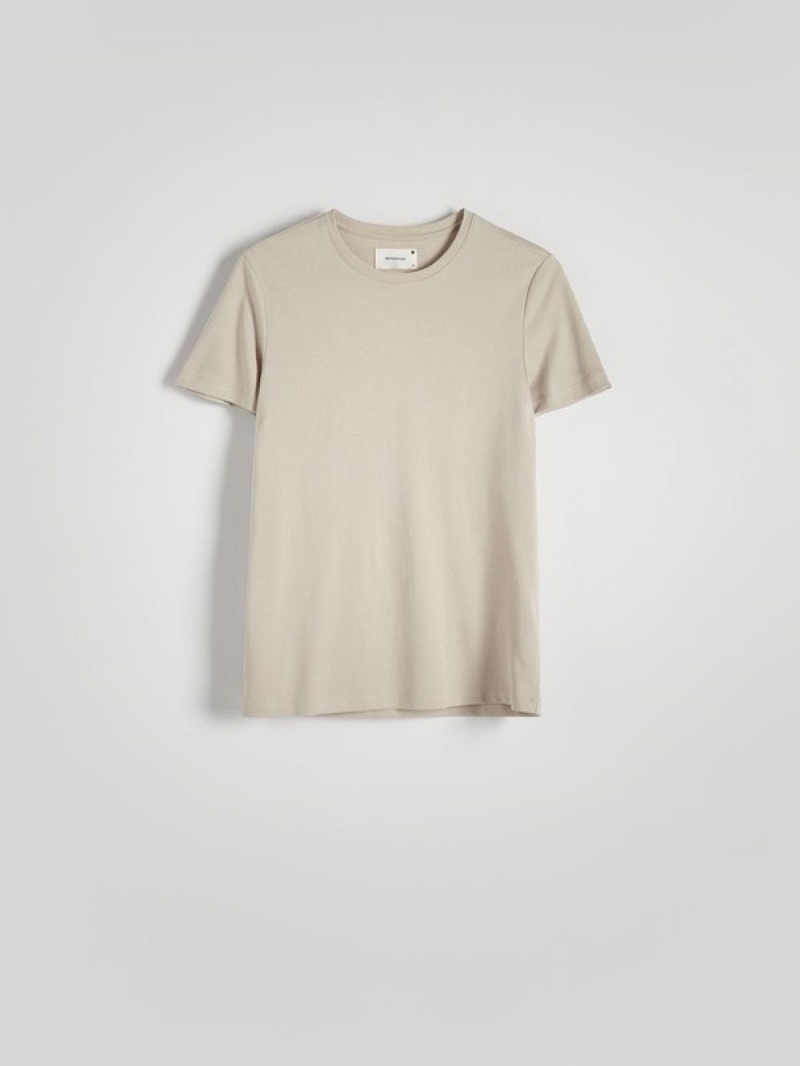 Brown Reserved Slim Fit Men's T-shirts | HKDF-50473