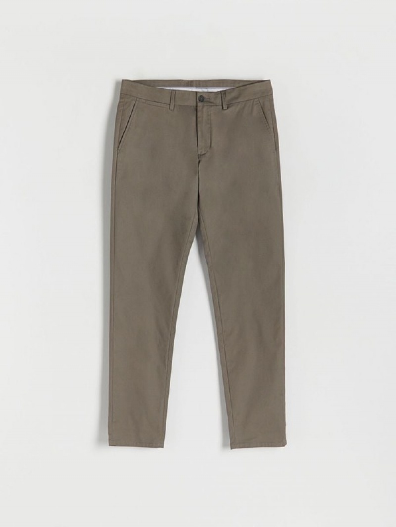 Coffee Reserved Chino Slim Fit Men's Trousers | OTYM-81457