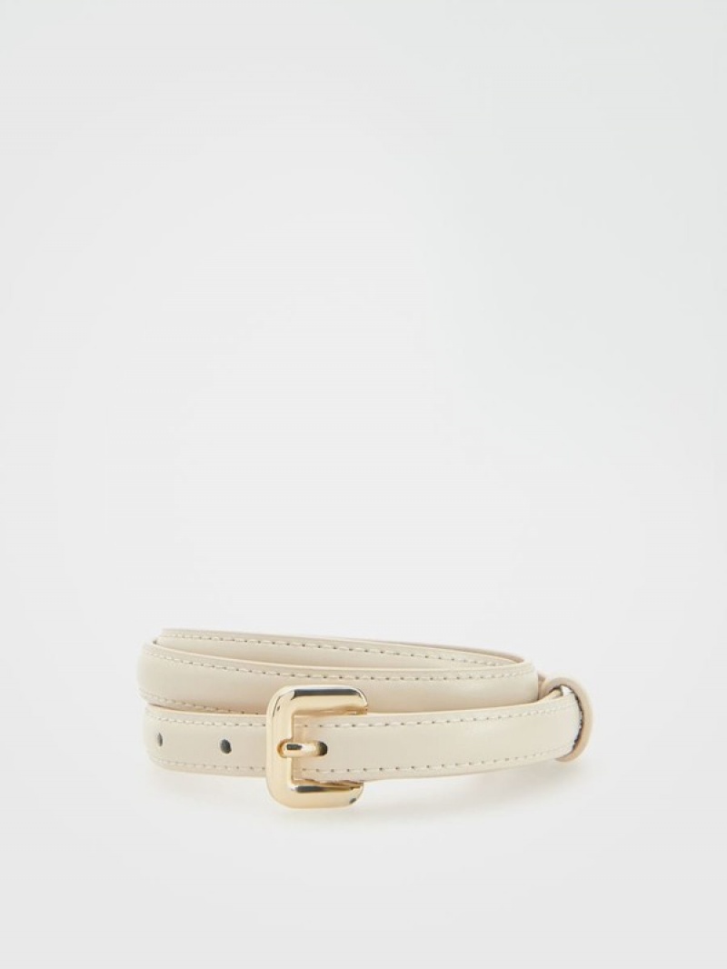 Cream Reserved Beltdecorative Buckle Women\'s Belts | PSBL-34209