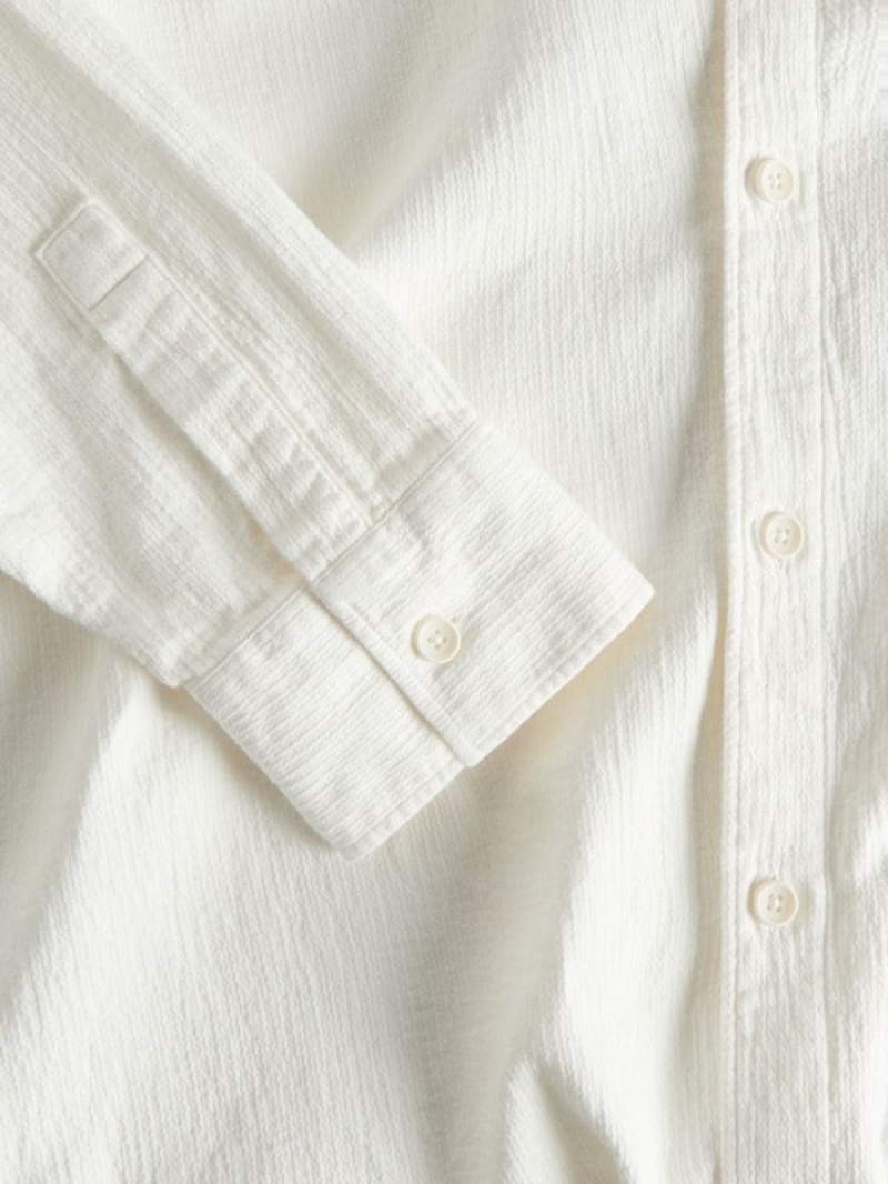 Cream Reserved Boxy Men's Shirts | XYLF-95216