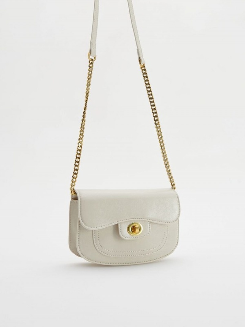 Cream Reserved Buckles Women's Bags | TJEQ-79246