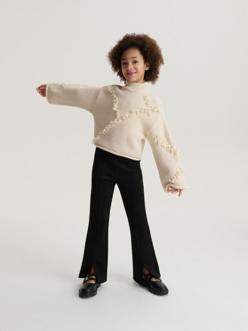 Cream Reserved Jumperfringes Girls' Sweaters | YGCL-89234