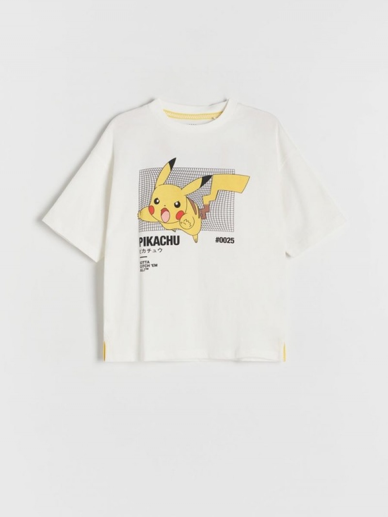 Cream Reserved Pokémon Boys' T-shirts | FDPY-64280