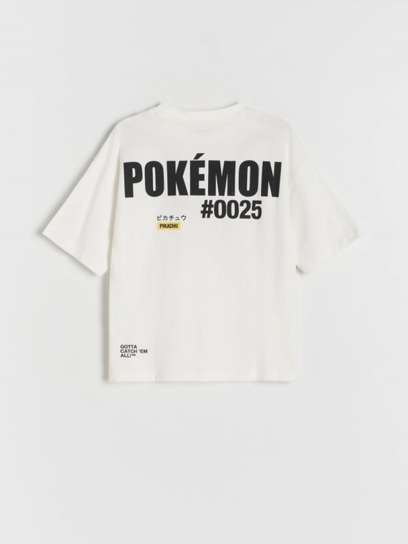 Cream Reserved Pokémon Boys' T-shirts | FDPY-64280