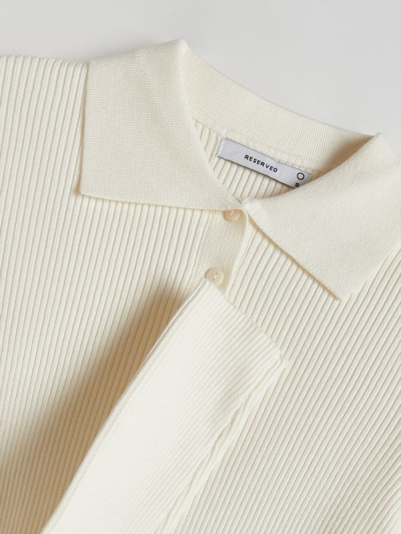 Cream Reserved Polo Women's Sweaters | UPIC-57190