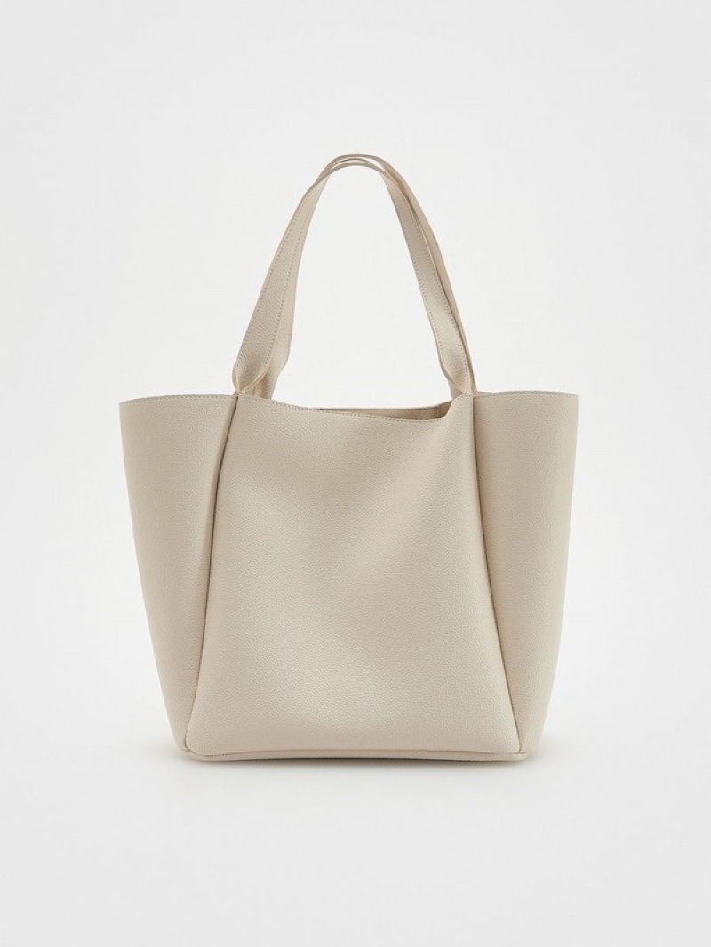 Cream Reserved Shopper Women's Bags | BZDQ-40318