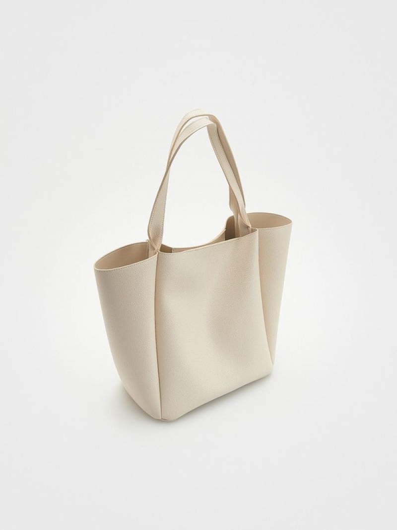 Cream Reserved Shopper Women's Bags | BZDQ-40318