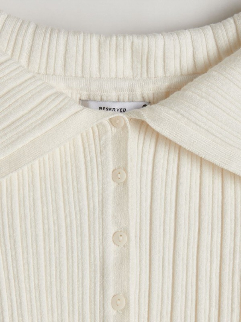 Cream Reserved Viscose Rich Women's Shirts | RWXB-13905