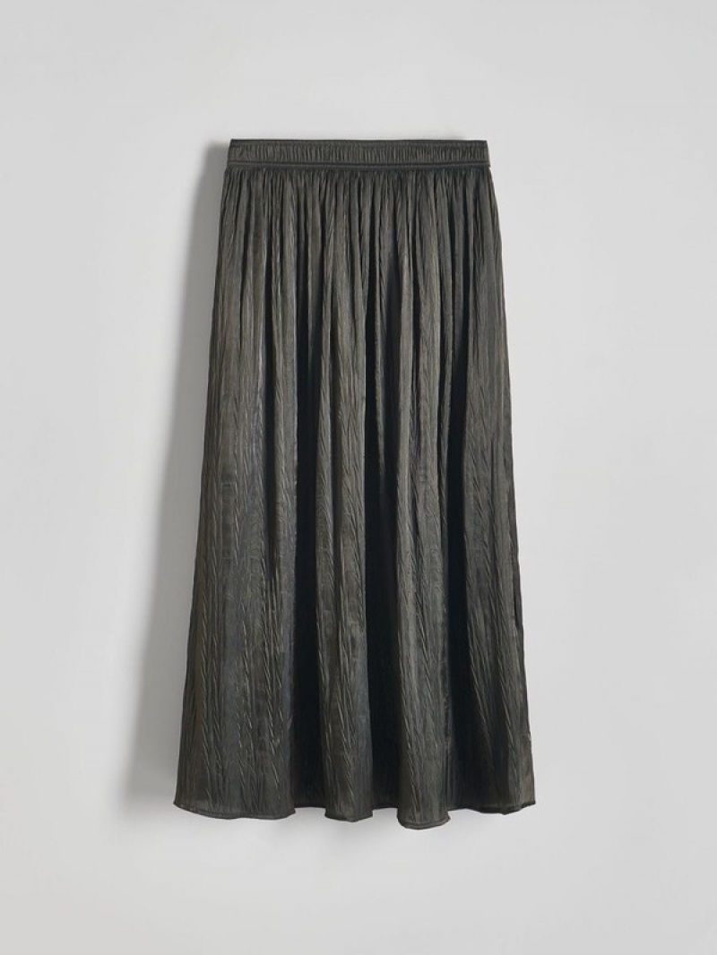 Dark Grey Reserved Cotton Women's Skirts | OLSX-53640