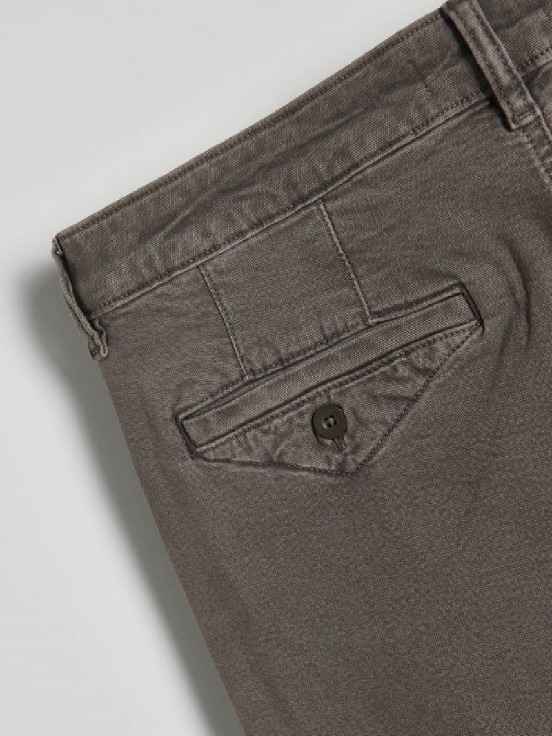 Dark Grey Reserved Regular Fit Chino Men's Trousers | FLKO-14620