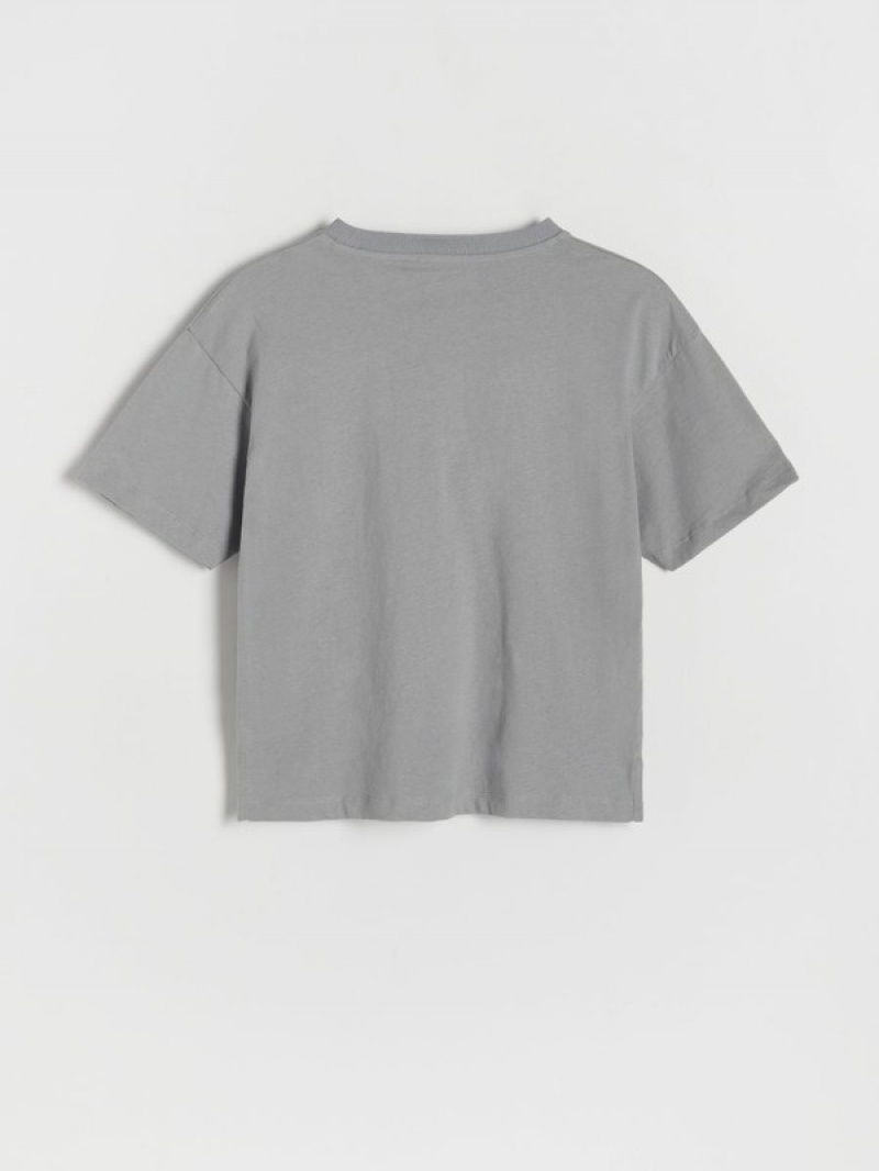 Dark Grey Reserved Wednesday Boys' T-shirts | MBAO-69754