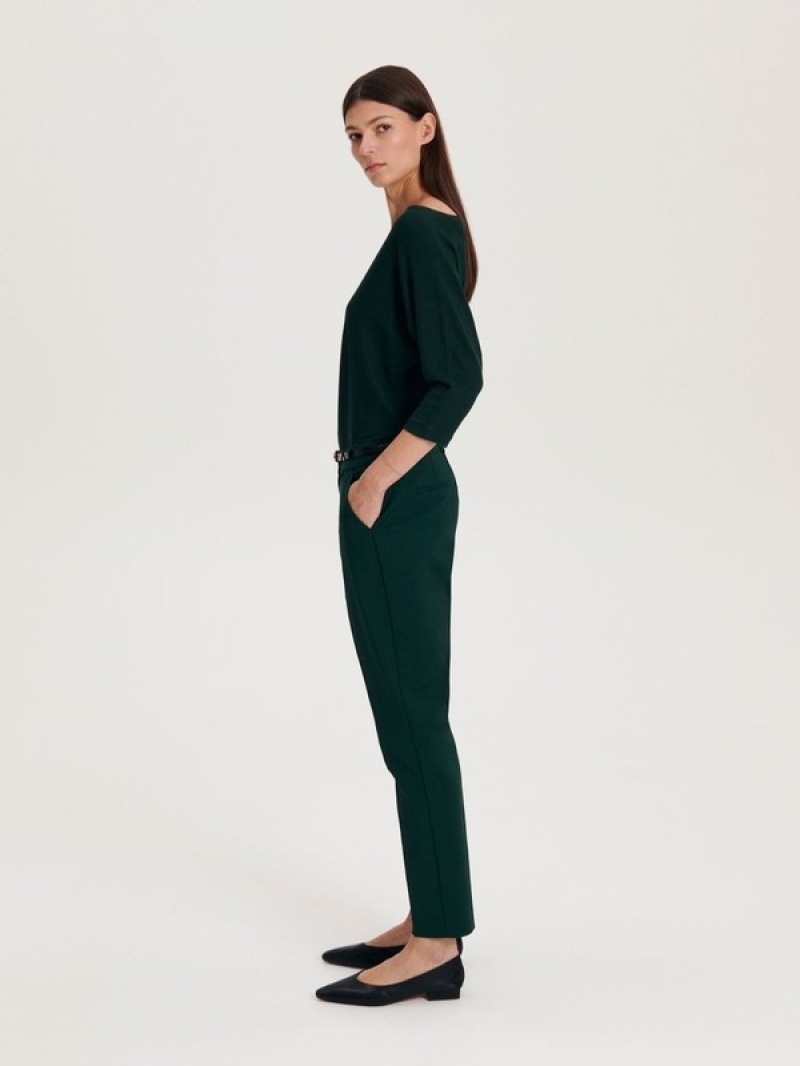 Dark Turquoise Reserved Cigarette With Women's Trousers | UQBP-90561