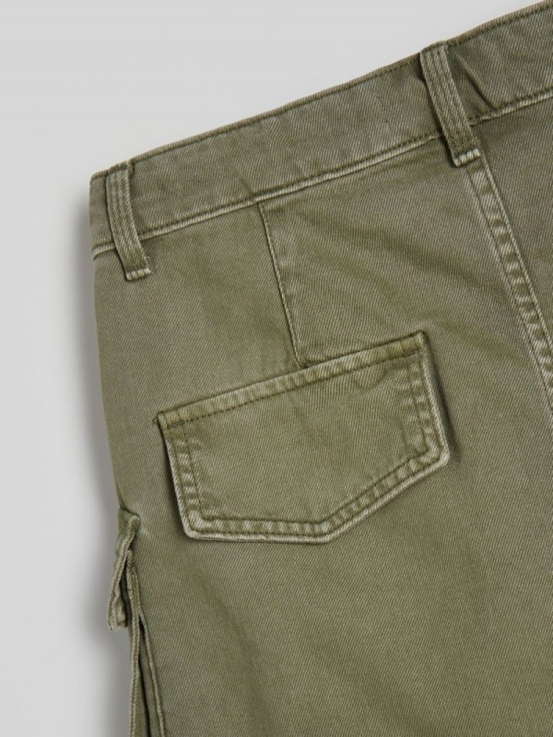 Green Reserved Cargo Pockets Women's Skirts | VUNB-92587