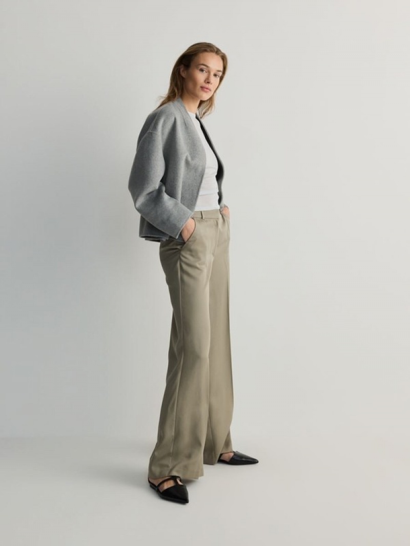 Green Reserved Cargo Women's Trousers | KGLF-97034