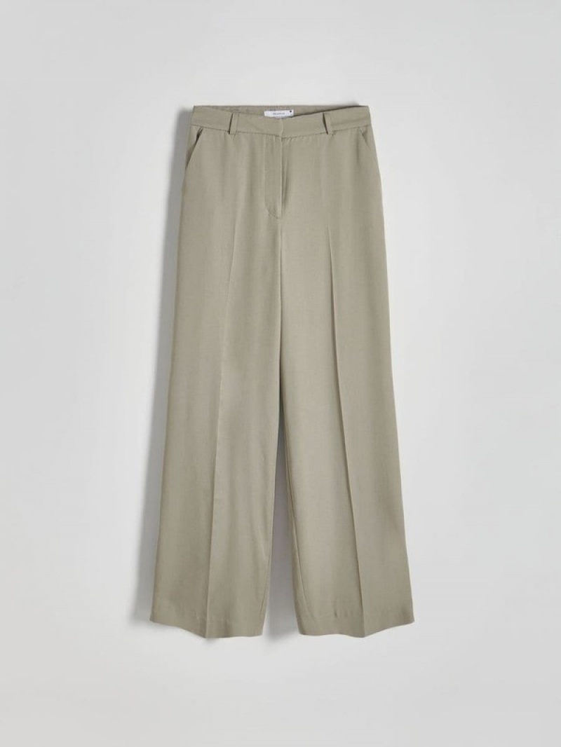 Green Reserved Cargo Women's Trousers | KGLF-97034