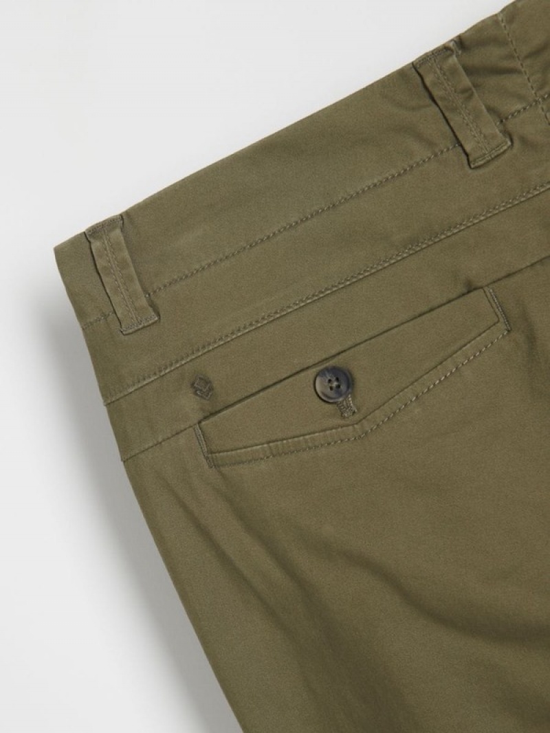 Green Reserved Chino Slim Fit Men's Trousers | KAHU-75418