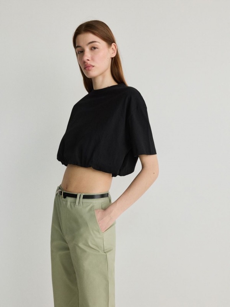 Green Reserved Chino With Women's Trousers | JHNV-86715