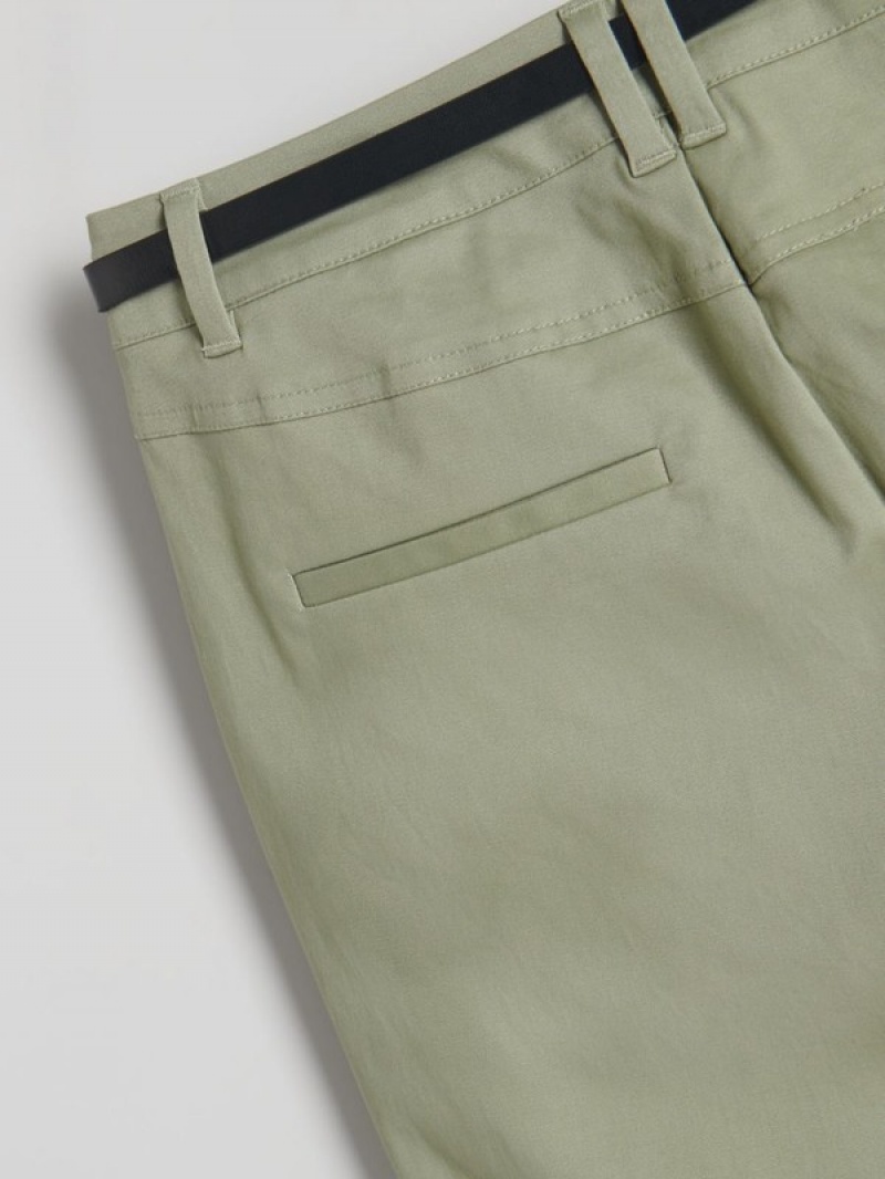 Green Reserved Chino With Women's Trousers | JHNV-86715