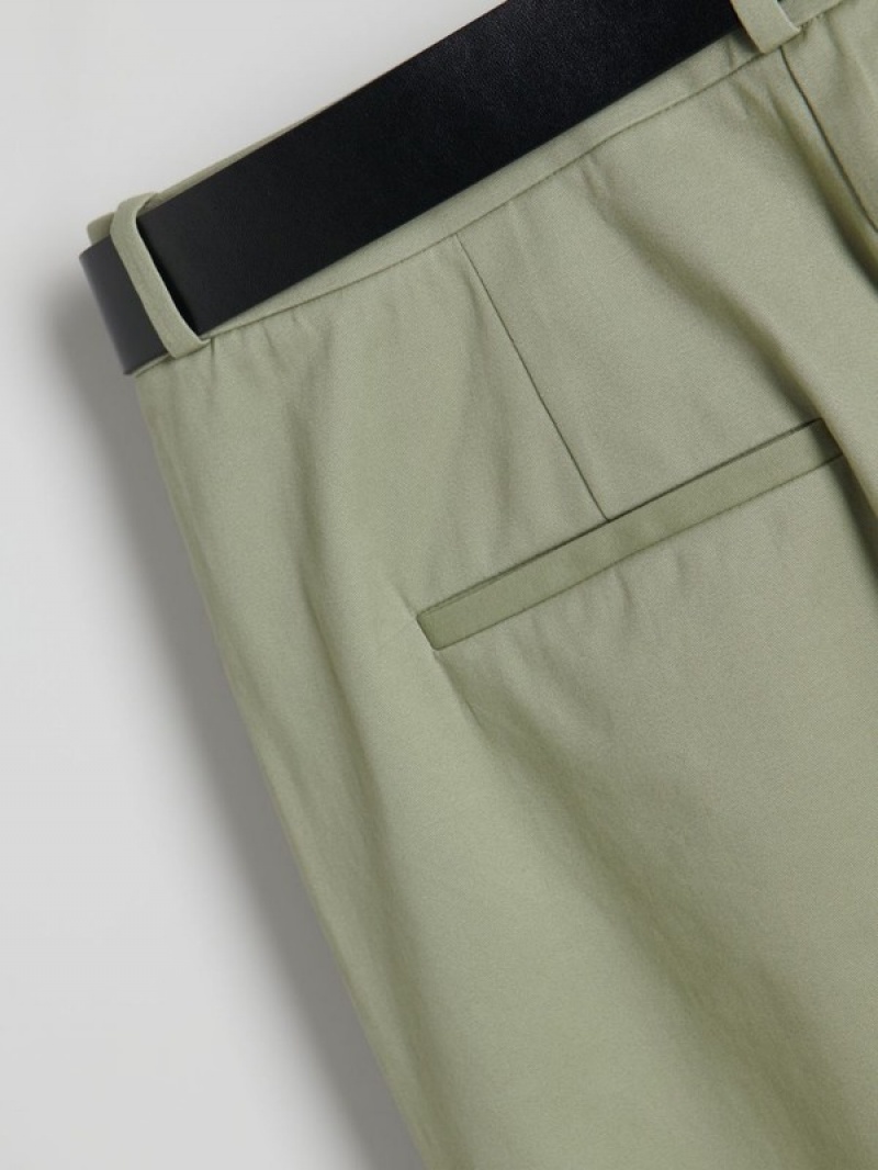 Green Reserved Chino With Women's Trousers | HQOK-85074